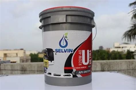 Selvin SAE 20W 40 Ultra API SM CF4 Multigrade Engine Oil Bucket Of 20