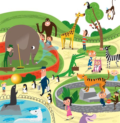 Zoo Animals Cartoon Drawing - Animals World