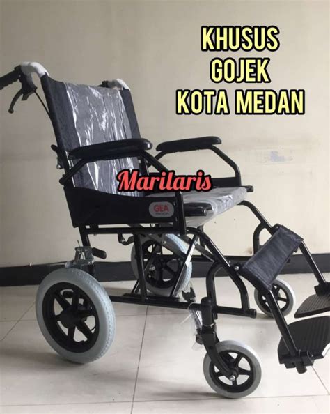 Promo Kursi Roda Semi Travelling Ringan Gea Fs Black Steel Diskon