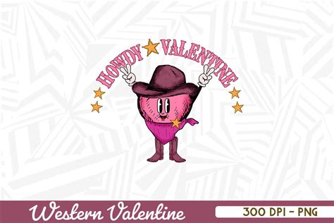 Howdy Valentine Cowboy Heart Western Graphic By Zanynoti Creative Fabrica