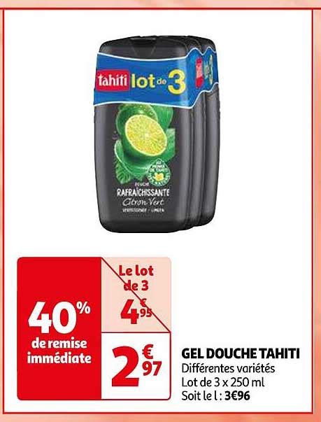 Promo Gel Douche Tahiti Chez Auchan ICatalogue Fr