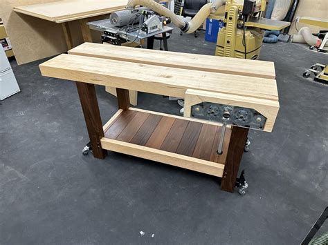 My favorite project to-date. Split top roubo bench with a hard maple ...