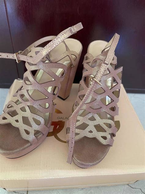Zapatilla Nude dorada 5 Mx Tacón 11 Cm Mercado Libre