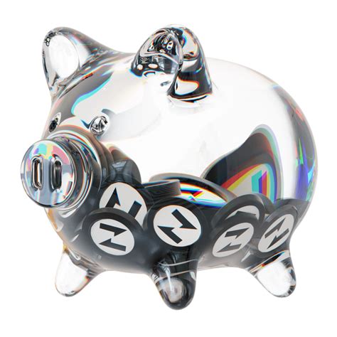 Free Nervos Network Ckb Clear Glass Piggy Bank With Decreasing Piles Of