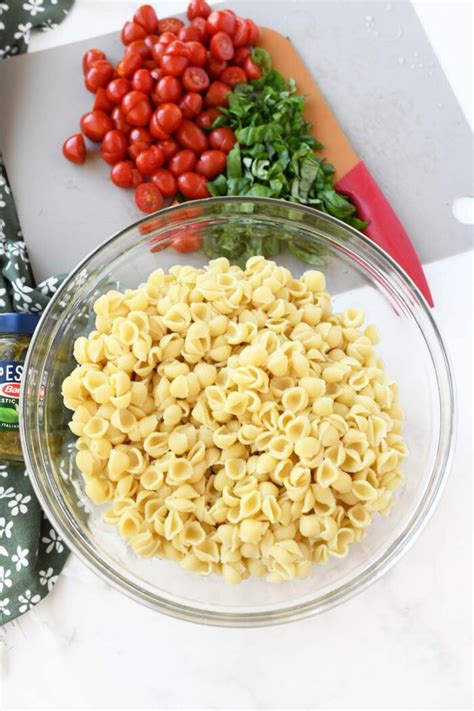 Easy Pesto Pasta Salad Recipe Savvy Saving Couple