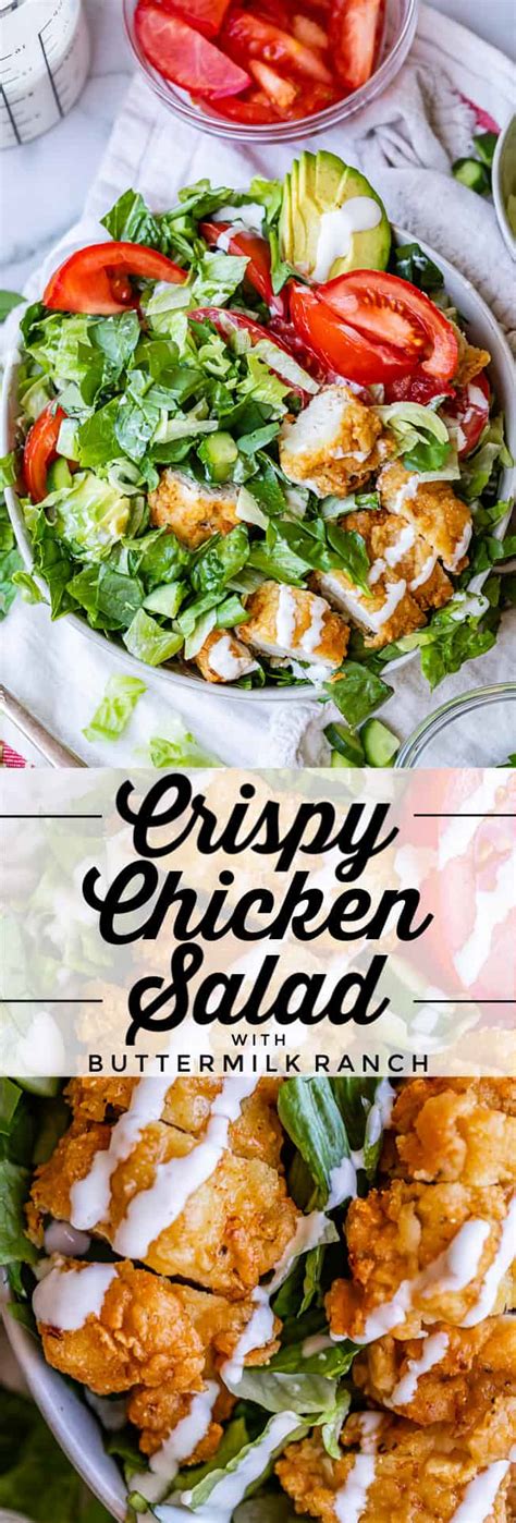 Crispy Chicken Salad With Buttermilk Ranch The Food Charlatan