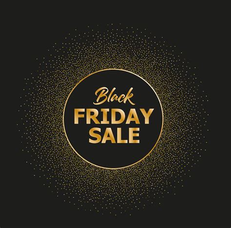 Black Friday Luxury Poster Promotion Banner With Golden Confetti On