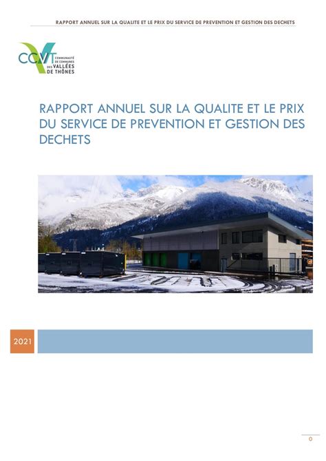 Calam O Rapport Annuel Sur La Qualit Et Le Prix Du Service De