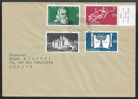 1948 FDC 100J Bundesstaat Nr 281 284 SBK 250 Top Ab 1 Kaufen