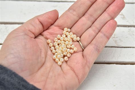 Champagne Glass Pearl Beads 4mm 50 Count The Ornament Girls Market