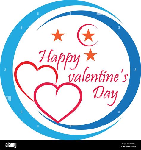 Valentines Day Logo Design Vector illustration template Stock Vector ...