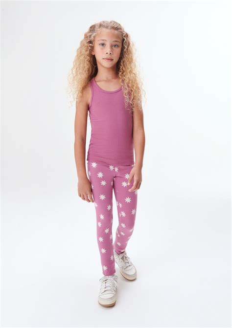 Calça Legging Infantil Menina Estampada Hering Kids Rosa Faststore Pdp