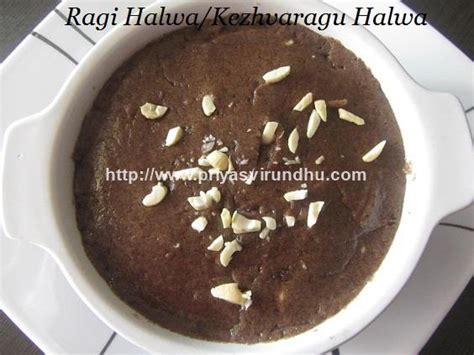 Priya S Virundhu Ragi Halwa Kezhvaragu Halwa How To Make Ragi Halwa Recipe