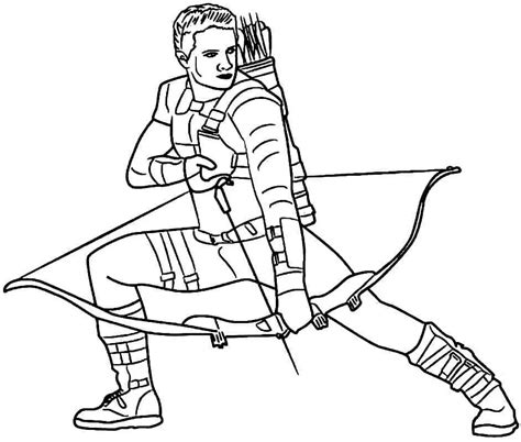 Marvel Hawkeye Coloring Pages Coloring Cool