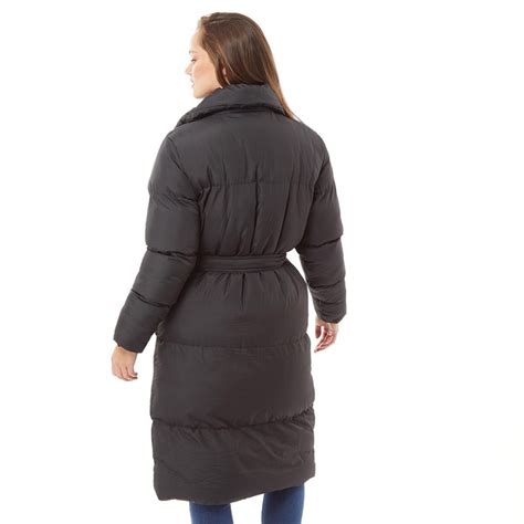 Buy Fluid Womens Duvet Jacket With Tie Belt Black