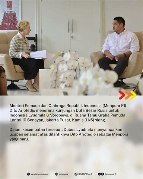 Kemenpora Ri On Twitter Menpora Dito Ariotedjo Menerima Kunjungan