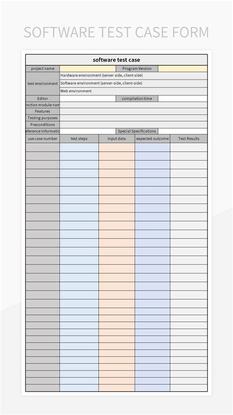 Free Software Testing Templates For Google Sheets And Microsoft Excel