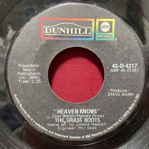 Yahooオークション Usorg7”s The Grass Roots Heaven Knows