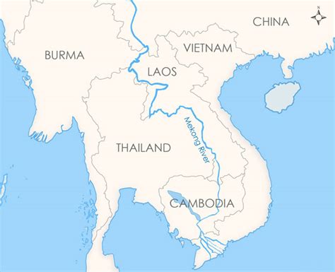 Irrawaddy And Mekong River Map