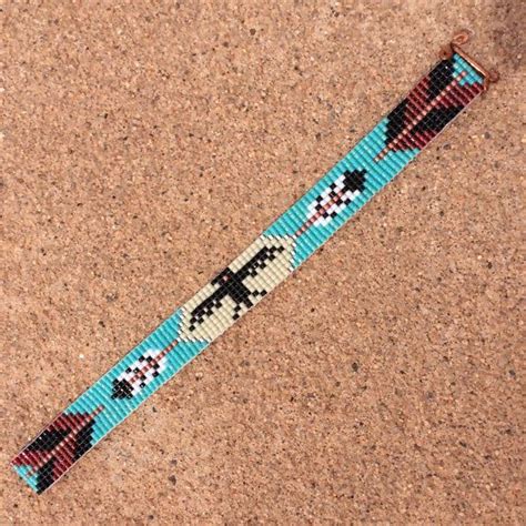 Thunderbird With Arrows Bead Loom Bracelet Bohemian Boho Artisanal