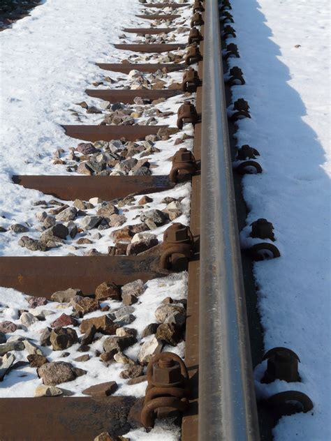 Free Images Water Snow Winter Wood Track Railway Rail Wall