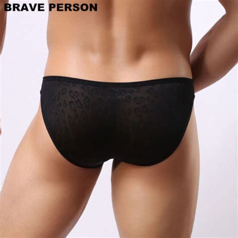 BRAVE PERSON Men S Briefs Sexy Lace Transparent Underwear Bikini Gay