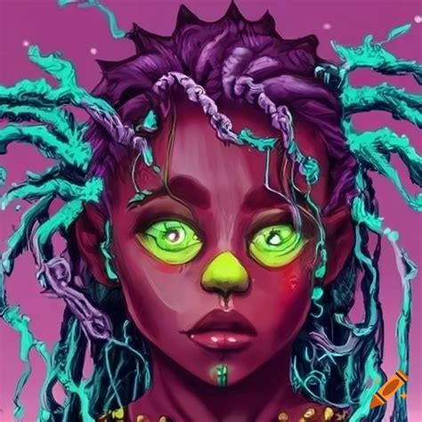 Artwork Of A Rastaman Alien Girl On Craiyon