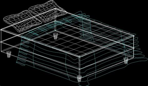 Bed 3d Dwg Model For Autocad • Designs Cad