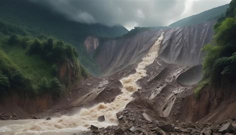 premium photo  river  flowing   mountain   waterfall