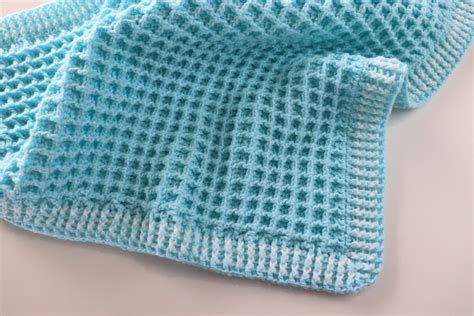 Crochet Easy Waffle Baby Blanket Sirin S Crochet Etsy