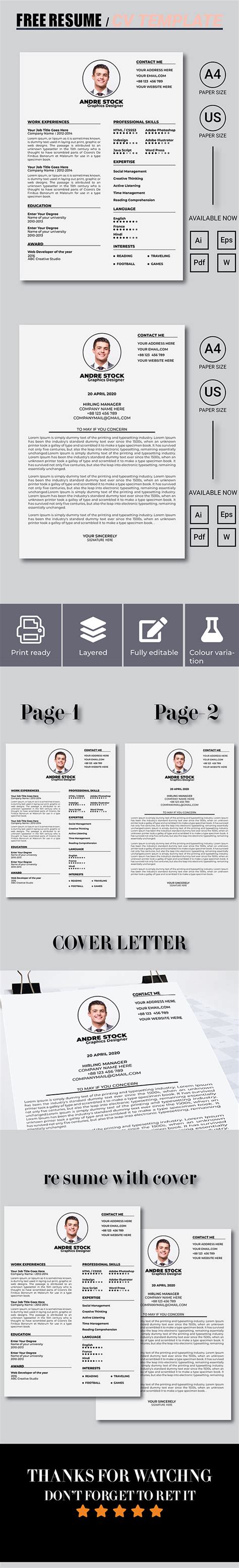 Free Simle Resume Template On Behance