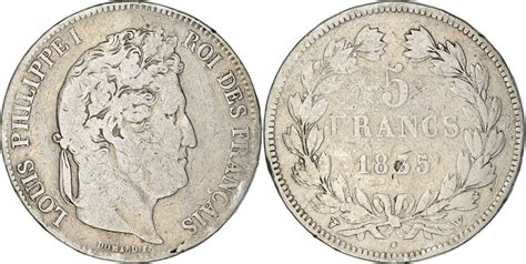 Frankreich 5 Francs 1835 W Münze Louis Philippe Lille S Silber KM