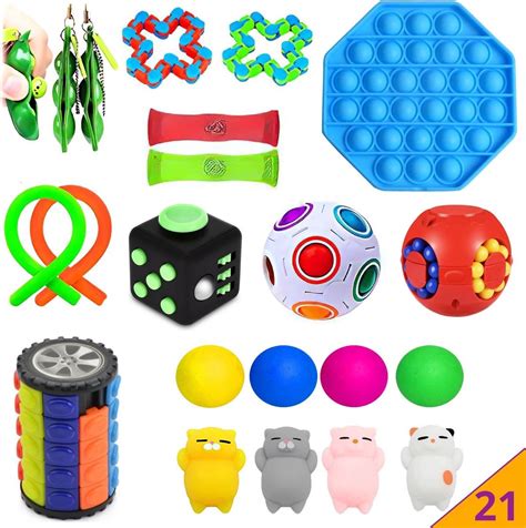 Pop It Fidget Toys Pakket Popit Mesh Marble Tiktok Speelgoed