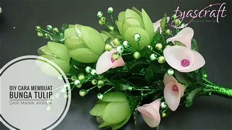 Diy Cara Membuat Bunga Tulip Dari Manik Akrilik Bunga Akrilik Tulip