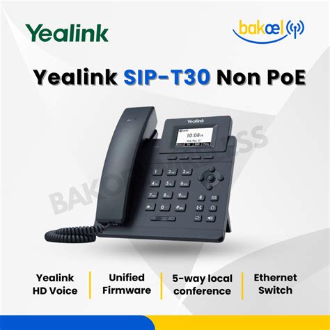 Jual Yealink SIP T30 Entry Level IP Phone With 1 Line No PoE