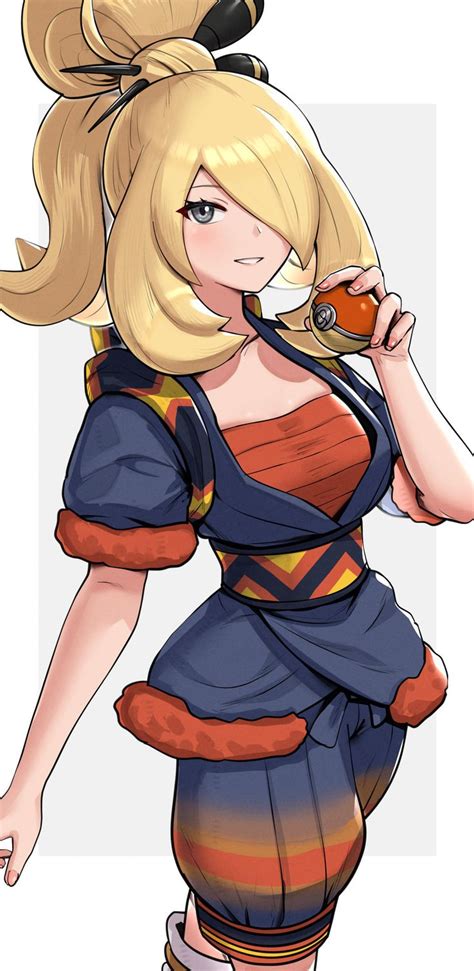 Cynthia In A Garchomp Kimono Cynthia Pokemon Waifu Pokemon Pokemon Cynthia