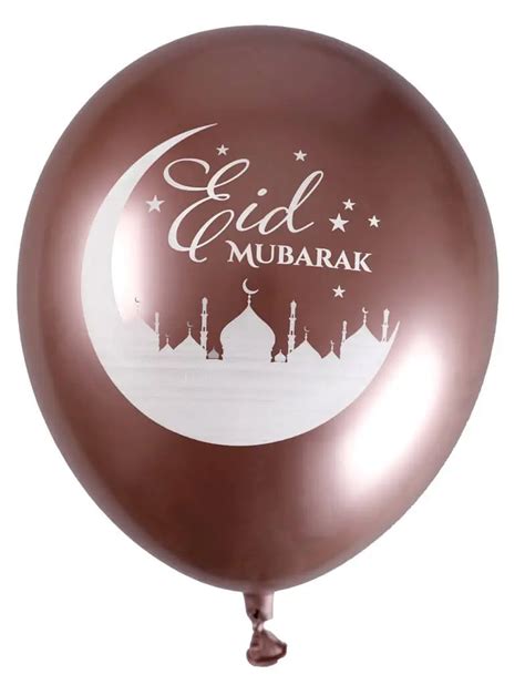 Pink Eid Mubarak Balloon Set Of 6 Sparklers Club