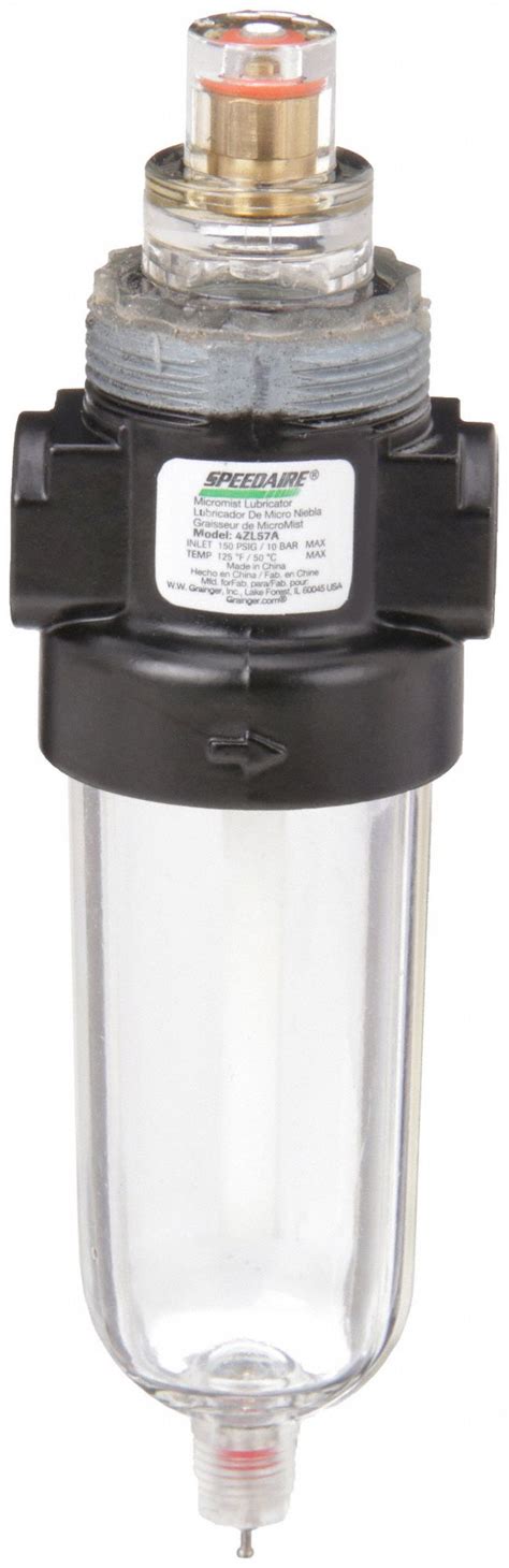 Speedaire Micro Mist In Npt Compressed Air Lubricator Zl