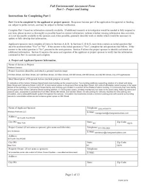 Fillable Online Dec Ny Govdatadecdocsfull Environmental Assessment