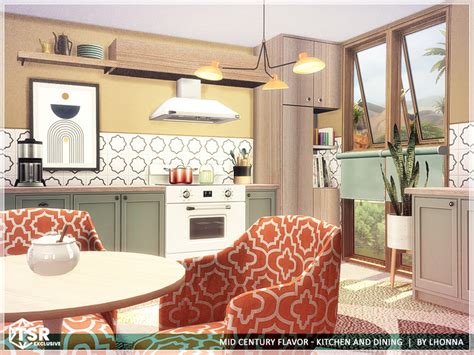 The Sims Resource Mid Century Flavor Kitchen TSR CC Only