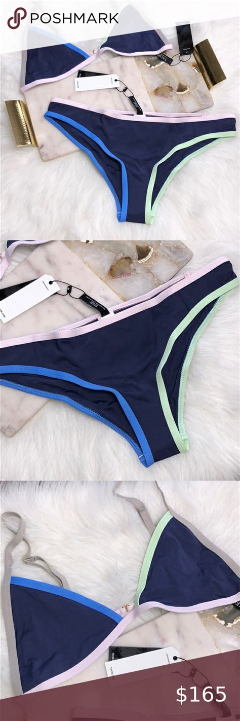 Tavik Jett Jayden Colorblock Bikini Set In Cobalt Color Block Bikini