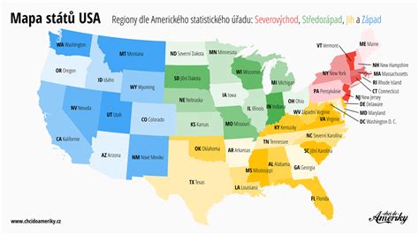 Mapa Usa Státy Hlavní Města Mapa