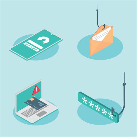 Cyber Fraud Isometric Icons Vector Art At Vecteezy