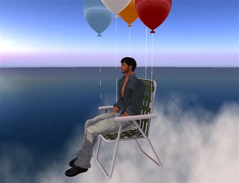 Second Life Marketplace Flying Lawn Chair Furniture Hot Air Balloon Sale Promo