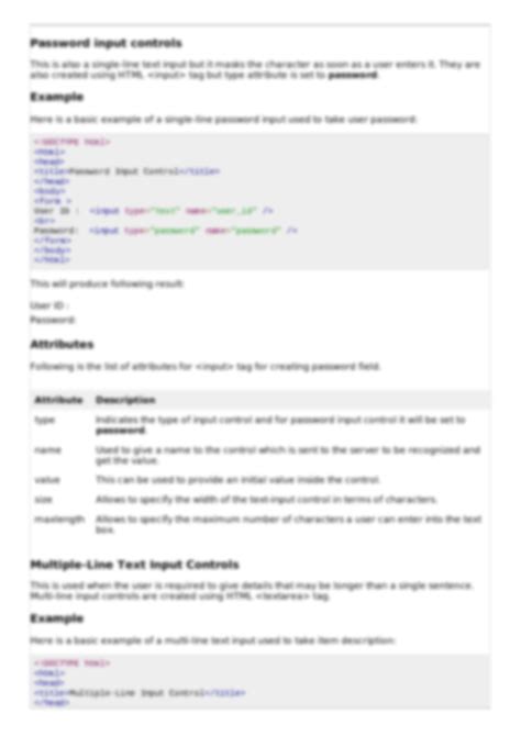 Infographic Tutorialspoint Html