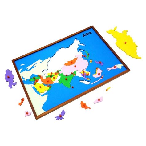 Map Puzzle: Asia – Montessori Materials, Learning Toys and Furniture India