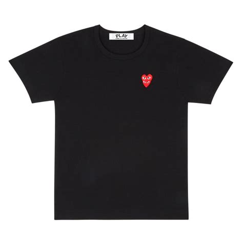 プレイ コム デ ギャルソン Tシャツ Play Comme Des Garcons 黒ダブルハート 黒 Az T288 051 1