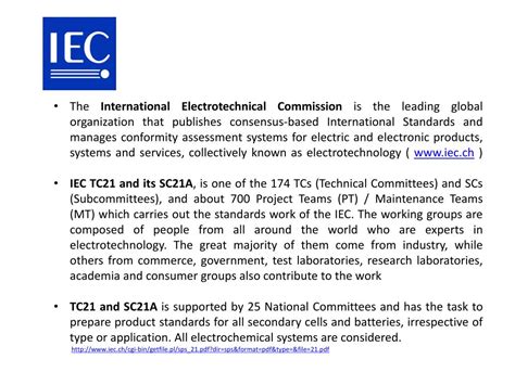 Ppt Iec Tc Committee For Secondary Cells And Batteries Needs Your