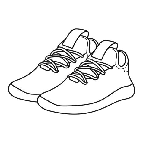 Dibujos De Zapatillas Para Colorear Vsun