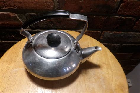 Small Vintage Aluminum Tea Kettle Made In Japan Teapot Retro Kitchen Morethebuckles Rare